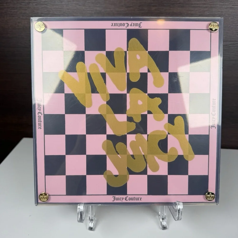 Vintage Juicy Couture Viva La Juicy Checkers Set - Read - Missing 2 Pink Pieces